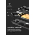 thumbnail image 5 of VRS Design Phone Case for iPhone 14 Plus, [Damda Glide Hybrid] Premium Sturdy Semi Auto Card Wallet Case with Kickstand (Groove Black ), 5 of 9