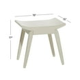 thumbnail image 3 of DecMode Wood Curved Stool, White, 3 of 7