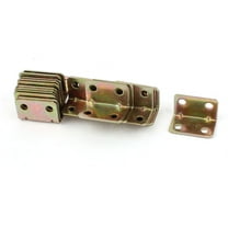 Unique Bargains Furniture Fastener Corner Braces Angle Brackets Brass Tone 28pcs