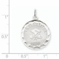thumbnail image 3 of Sterling Silver Rhodium-Plated Graduation Day Disc Charm (27 X 20) Made In United States qc2427, 3 of 3