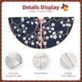 thumbnail image 3 of Sikiie Cherry Blossoms on Navy Background Nativity Christmas Tree Skirt, Jesus Christian Winter Holiday Tree Mat Decoration(30-48IN)30", 3 of 6