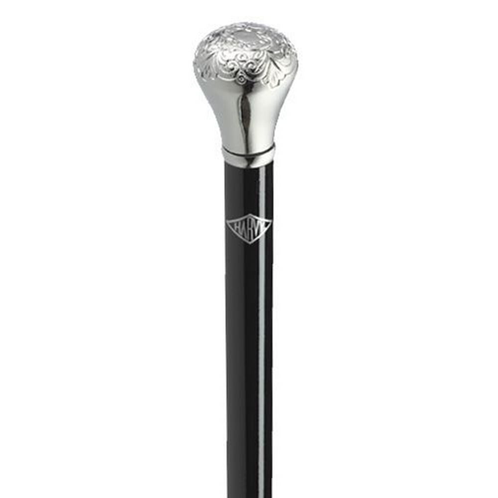 Walking Cane Men Embossed Knob Cane Chrome Plated Acrylic Handle