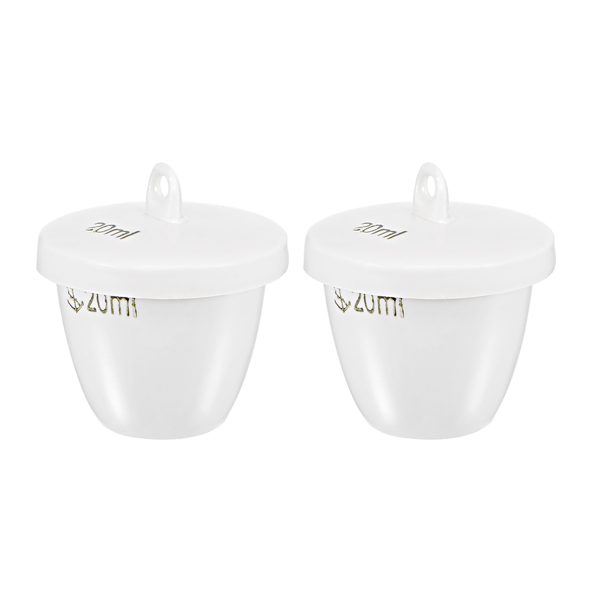 20ml Porcelain Crucible Cup with Lid for Foundry Melting Casting Refining 2 Pack