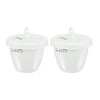 20ml Porcelain Crucible Cup with Lid for Foundry Melting Casting Refining 2 Pack