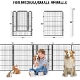 thumbnail image 5 of Jhsomdr Dog Playpen Outdoor Dog Fence 32" Height Heavy Duty Metal Pet Pen 16 Panels Exercise Pen with Doors for RV, Camping, Yard, 5 of 8