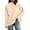 Beige, variant on Womens Fall Casual Long Sleeve Tops Loose Mock Neck Drop Shoulder Knit Going Out Pullover Sweaters