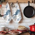 thumbnail image 6 of Coastal Blue Seahorse Kitchen Towels Set of 2, Summer Ocean Coral Beach Starfish Absorbent Dish Towels for Kitchen, Microfiber Hand Towel, Quick Drying Tea Towel for Cleaning Decorative Dishcloths, 6 of 7