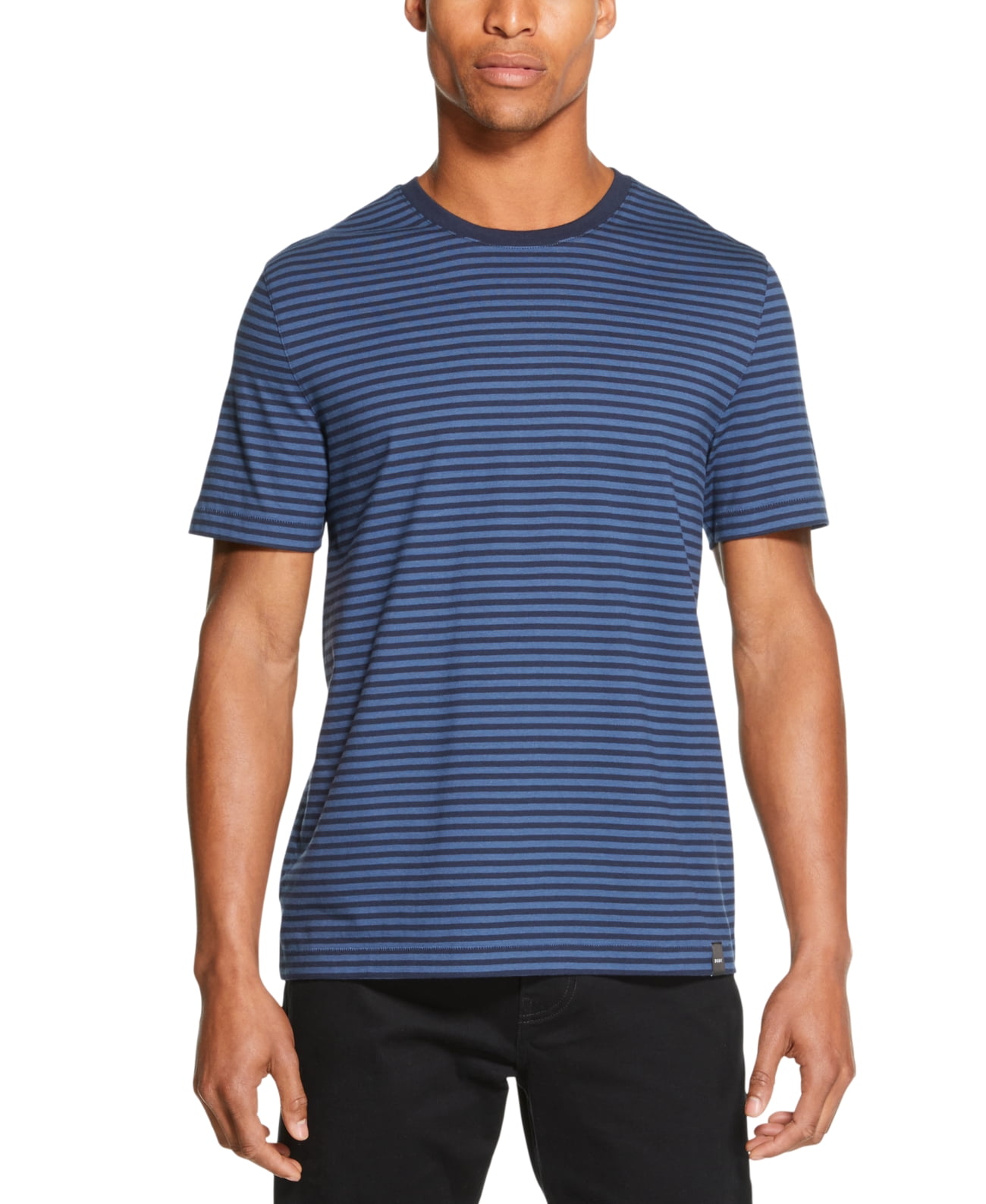 DKNY - Mens T-Shirt Navy Crewneck Short Sleeve Striped Tee 2XL ...