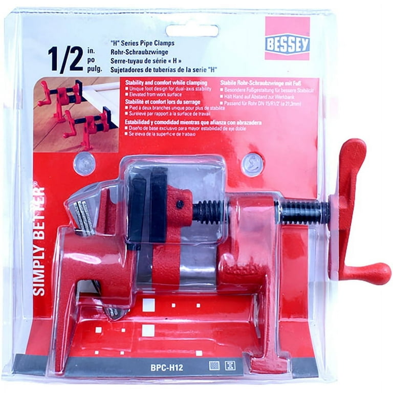 H-Style Pipe Clamp Fixture Set for 1/2 in. Black Pipe H-Style Pipe Clamp Fixture Set for 1/2 in. Black Pipe