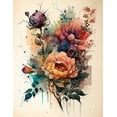 thumbnail image 2 of Gentle Petal Dance - Floral Watercolor Canvas Wall Art, 2 of 2