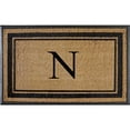 thumbnail image 2 of First Impressions Markham Border Double Door, Doormat, Monogrammed N, X-Large, 30"X48", 2 of 4