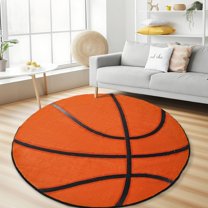 Ngheia Basketball Carpet 60*60, Basketball Tufted Rugs Doormat Anti Slip Kitchen Bedroom Rug Handmade Carpet for Living Room Entrance Home Decor, 1*Blanket