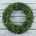 thumbnail image 1 of Pure Garden 50-150 19.5-Inch Artificial Boxwood Wreath for Front Door Home Decor, 19.5 Inches, Green, 1 of 5