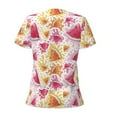 thumbnail image 4 of Naloa Watermelon Print T-Shirts Short Sleeve V Neck Tees for Women Fashion Tops Trendy Lightweight Soft Casual Summer Outfits Clothes, 4 of 5