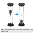 thumbnail image 4 of Uxcell 1 Minute Sand Timer, 6pack Small Sandy Clock, Count Down Sand Glass Black, 4 of 5