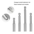 thumbnail image 3 of 3pcs Screwdriver Tip Holder Extension Bit Set Hand Tool Socket Rustproof 6.35mm Hex Rod Shank Long Handle 60/75/100/150mm 75/100/150mm, 3 of 7