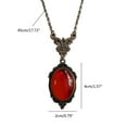 thumbnail image 4 of Vintage Goth Red/Black Quartz Crystal Cameo Pendant Chain Necklace Women Fashion Jewelry Vintage Charm Accessories, 4 of 8