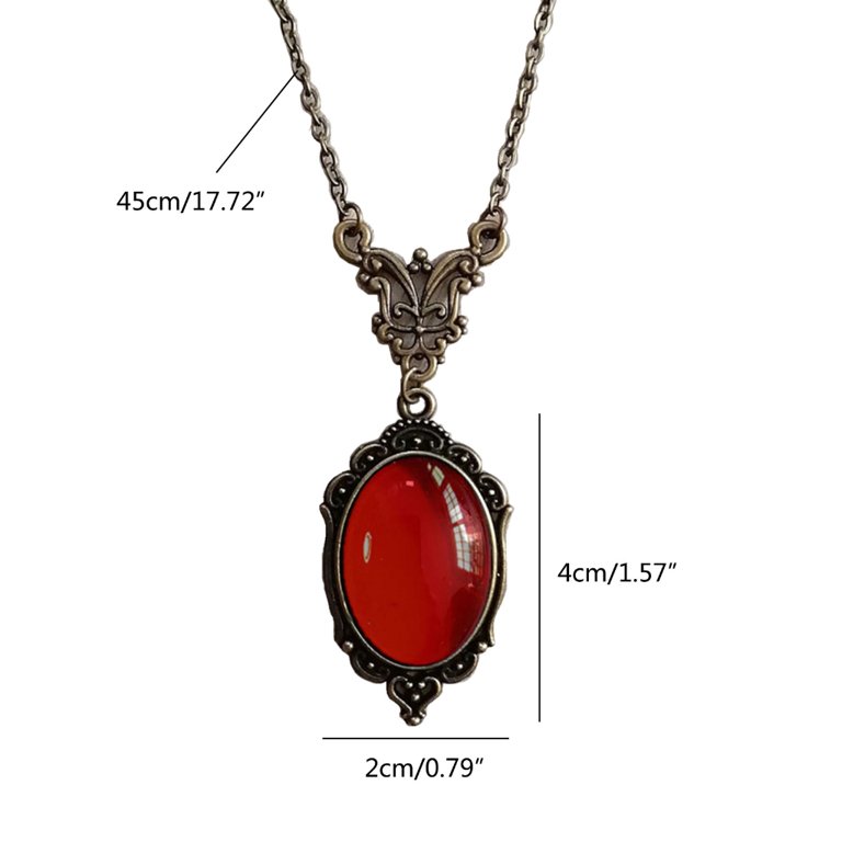 TINYSOME Gothic Black/Red Quartz Charm Necklace Women Necklace Women  Embossed Necklaces Jewelry Accessories Vintage Chokers 