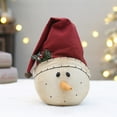 thumbnail image 2 of Snowman Doll, Snow Man Rustic Vintage Farmhouse Holiday Shelf Table Ornament Christmas Decoration, 2 of 6