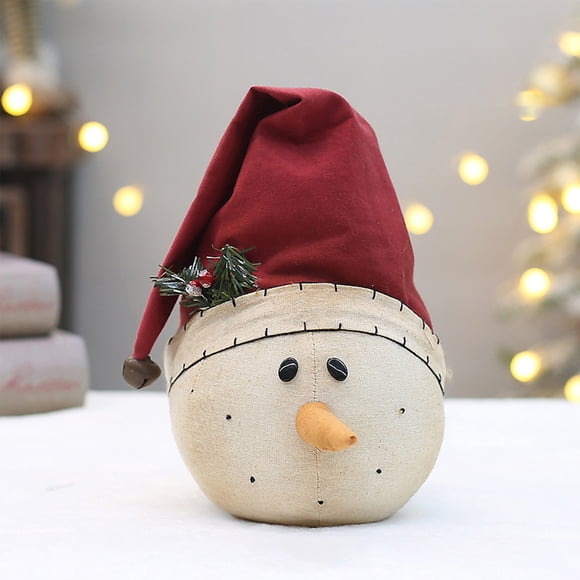 hengsof Snowman Christmas Decorations Indoor Snowman Figurines Decor Christmas Holiday Winter Ornament Christmas Snowman Figurines Table Decorations Gifts