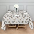 thumbnail image 3 of White Bigfoot and Tree Pattern Square Tablecloth,Waterproof Square Table Cover,Wipeable Spillproof Washable Table Cover for Home Kitchen Party Decor 42"X42"(107x107cm), 3 of 6