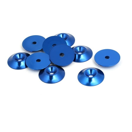 - Unique Bargains M3 Aluminium Alloy Cone Shape Engine Bay Fender Bumper Washer Royal Blue 10pcs
