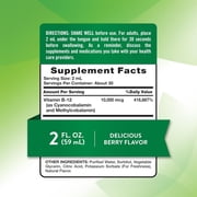 B12 Sublingual Liquid Drops | 10,000 mcg | 2 fl oz | Berry Flavor | Fast Acting | by Nature's Truth