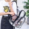 thumbnail image 3 of Large Clear Backpack Heavy Duty Stadium Approved See Through Bookbags Waterproof Transparent Backpacks, 3 of 7