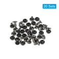 thumbnail image 4 of 20 Sets Leather Rivets Dim Gray 6mm Double Cap Brass Rivet Studs, 4 of 5