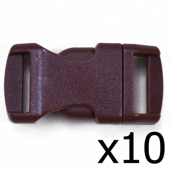 Brown 1/2 Inch Buckle - 10 pack - Great for Paracord