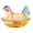Amber, variant on Zonest Glass Candys Jar with Lid Hen on Nest Candy Dish,Candy Cookie Jar Biscuits Food Storage Container Decorative Snacks Bowl