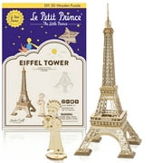 Hands Craft 3D Wooden Puzzle: The Little Prince Eiffel Tower, Prince Figurine Puzzle, Educational Building Model Kit (TGLP501)
