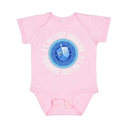 

Inktastic Its My 1st Hanukkah Dreidel Gift Baby Boy or Baby Girl Bodysuit