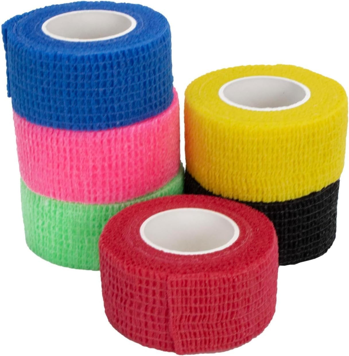 72 Pack 1 Inch x 5 Yards, Self Adherent Bandage Wrap Breathable Cohesive Bandage Rolls, Self Adherent Tape for Sports, Swelling, First Aid, & Sprains