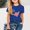 Blue, variant on Piuwrlz Kid Round Neck T-Shirts Girls Short Sleeve Sweatshirt Printed Loose Blouses Shirt Top Beige Size 3 Years