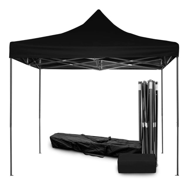 Toldo Plegable Carpa Impermeable 2x2 M Con Bolsa Transportadora negro 1 KINGSHOUSE TOL2X2-1-IMP