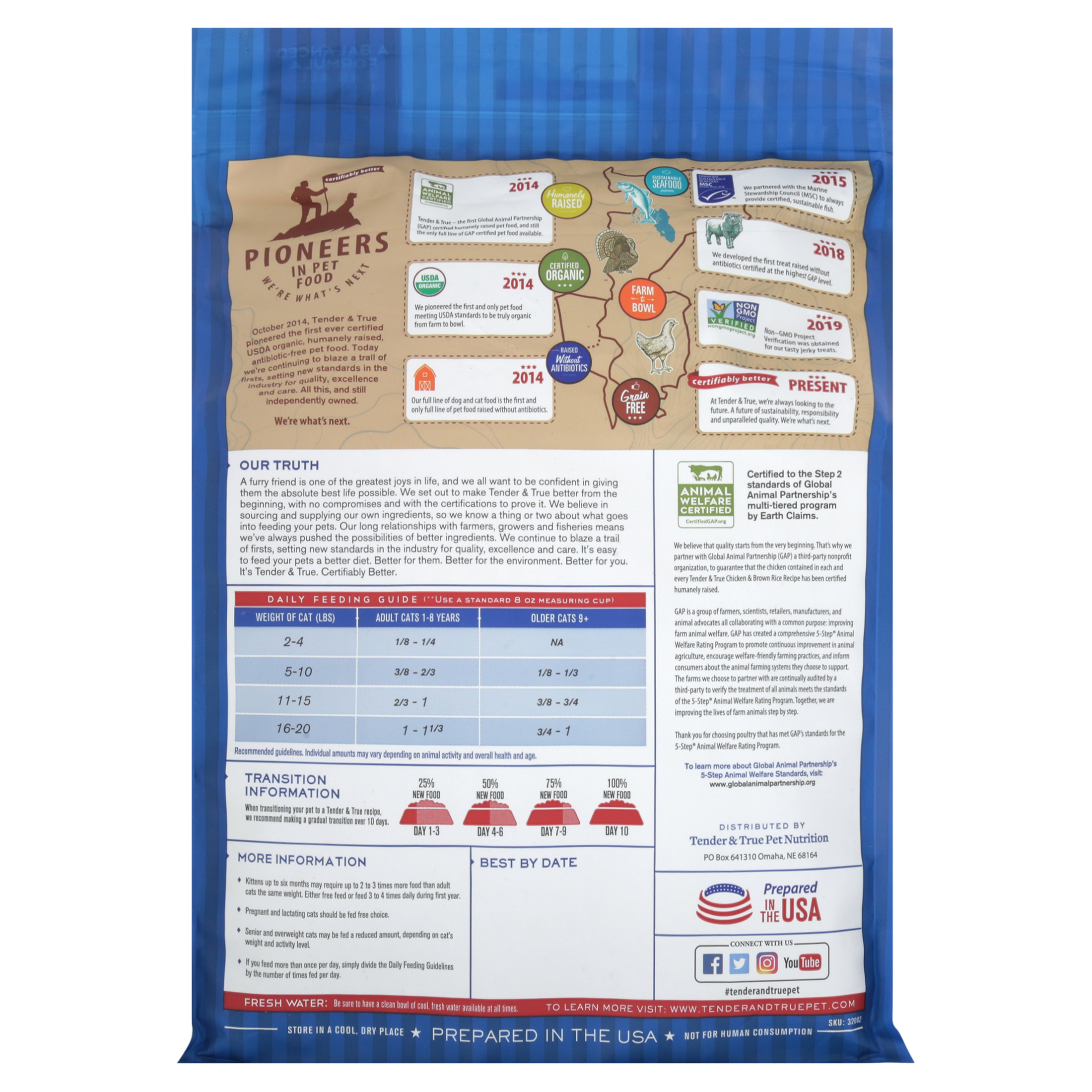 Tender & True Chicken & Brown Rice Recipe Dry Cat Food, 7 lb bag