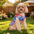 thumbnail image 6 of Dmlowu 4th of July Patriotic Dog Dress, Red White Blue Star Pattern Dog Clothes, Breathable Summer Party Outfit for Pets (5.5-8.8 lbs), 4th of July Decorations, 6 of 7