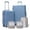 Light Blue, variant on Luggage Sets Hardside 5 Piece Lightweight Hardshell Suitcase with Double Spinner Wheels and 3PCS Packing Cubes,(18"&26")Dark Blue