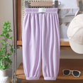 thumbnail image 2 of Gubotare Boys Cargo Pants Baggy Boys Cargo Pants, Multi-pocket Relaxed Fit Casual Elastic Waist Pants Size 9-10 (Purple,9-10 Years), 2 of 4