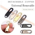 thumbnail image 3 of Zipper Pull Replacement, 4 Pcs Detachable Zipper Pull Tabs for Luggage Clothing Jackets Backpacks Boots Purse Coat,Alloy Zipper Pull Replacement,Detachable Zipper Pull Tab Repair Kit,Black,0.42x1.4", 3 of 5