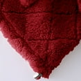 thumbnail image 4 of SWSMCLT Women's Fuzzy Hoodie Hooded Fleece Sweatshirt Plush Winter Warm Long Sleeve Cute Hood Pullover Pj Pajama Tops Cold Weather Red XX-Large, 4 of 5