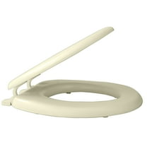 Standard Vinyl Soft Adjustable Hinges Toilet Seat with Close Lid, Bone