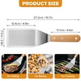 thumbnail image 3 of Bundlepro Metal Spatula for Cast Iron Skillet,Stainless Steel Turner Flipper for Smash Grill, 3 of 7