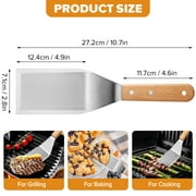 Bundlepro Metal Spatula for Cast Iron Skillet,Stainless Steel Turner Flipper for Smash Grill