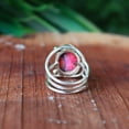 thumbnail image 5 of Pink Mohave Copper Turquoise Ring, 925 Sterling Silver, Statement Ring, Handmade Boho Jewelry, Dainty Ring, Wire Band Ring, Women's Ring***, 5 of 5