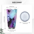 thumbnail image 4 of Cauagu Rainbow Spotted White Horse Pattern 20oz Tumbler,Stainless Steel Vacuum Insulated Tumbler with Lid Insulated Coffee Mug Thermal Cup with Splash Proof Sliding Lid-Straw Three-piece Set, 4 of 8