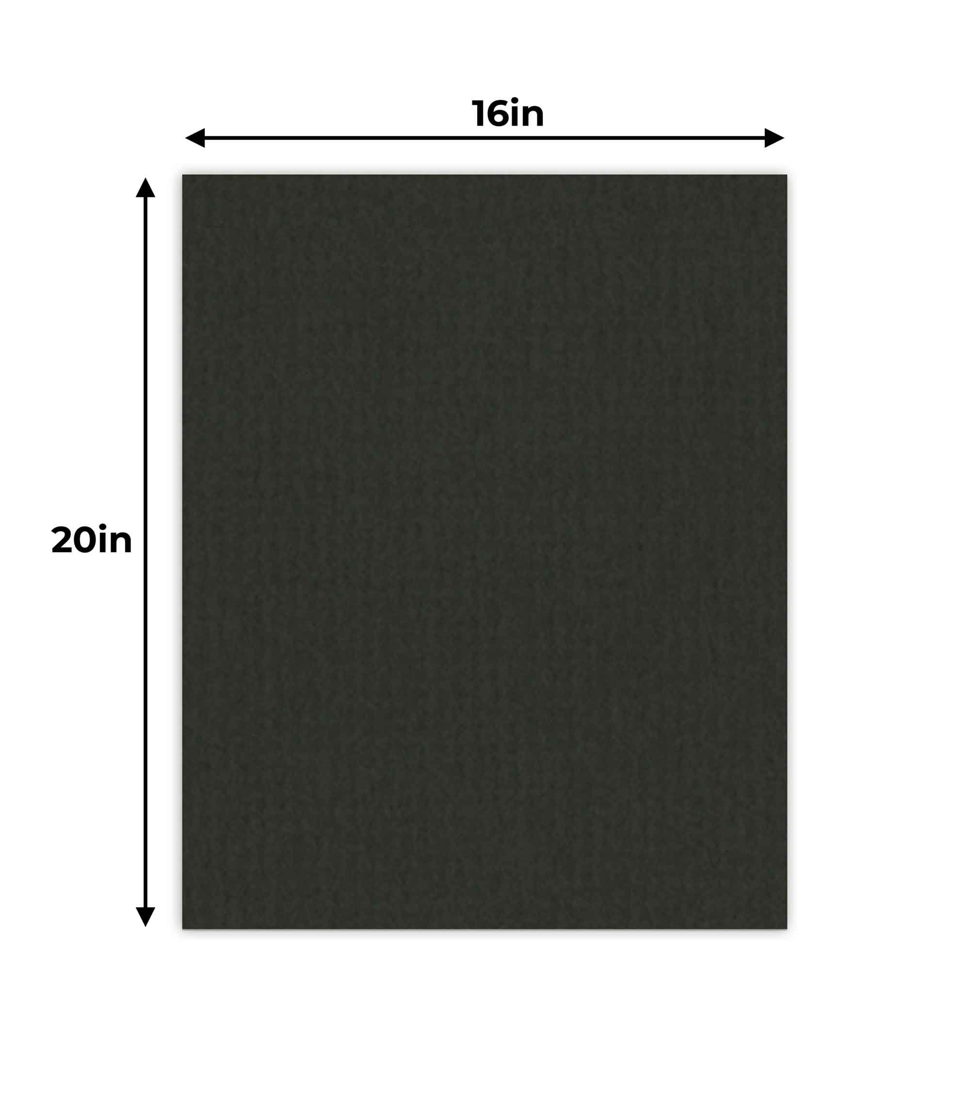  16x20 Mat Bevel Cut for 11x14 Photos - Acid Free Black with  Black Core Precut Matboard - for Pictures, Photos, Framing - 4-ply Thickness