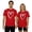Red, variant on Womens Valentine'S Day T Shirts Heart Print Design Crewneck Womens Clothing,Blue,L