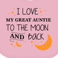 thumbnail image 4 of Inktastic I Love My Great Auntie to the Moon and Back Boys or Girls Baby Bib, 4 of 4